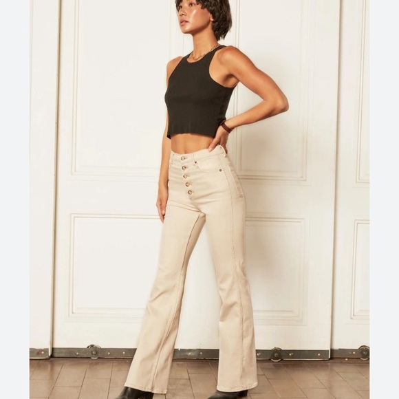 Boyish The Ricky High-Rise Flare Jeans in Natural Size 28 - Picture 1 of 8